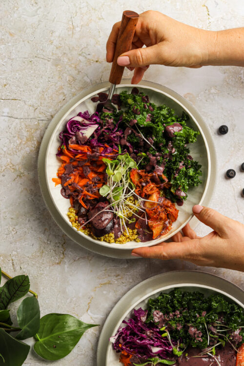 Rainbow Glow Bowl with Adaptogenic Dressing